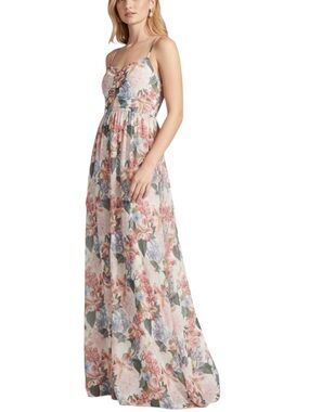 NWT SACHIN + BABI Sienna Floral Chiffon Sweetheart Neckline Gown Size 10